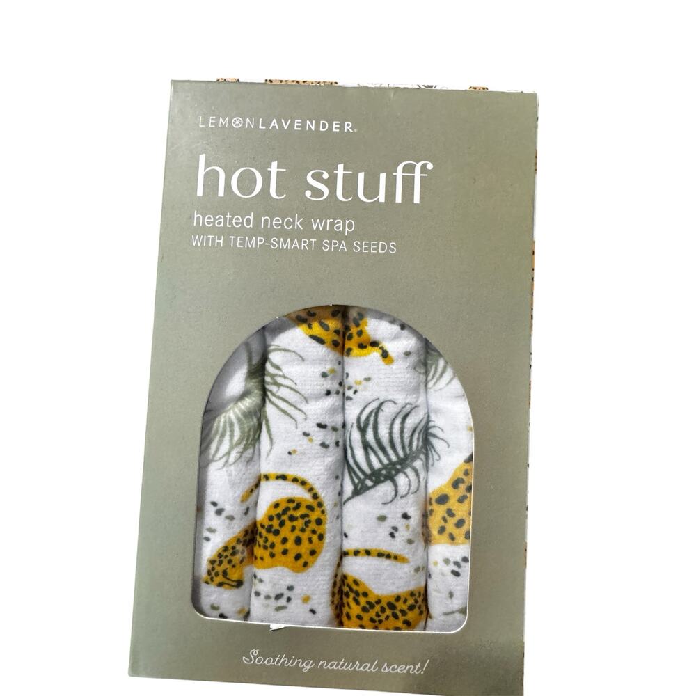 NWT LemonLavender Hot Stuff Heated Neck Wrap With Temp-Smart Spa Seeds